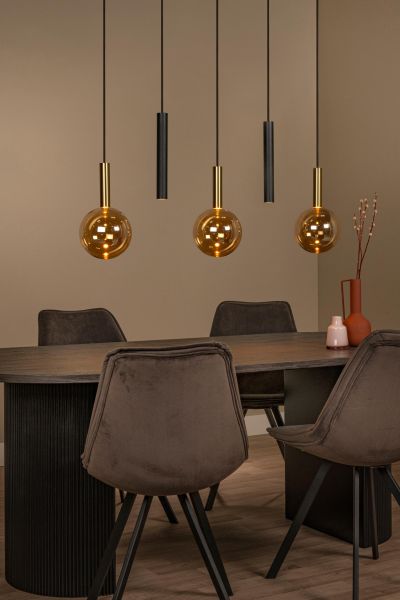 Lucide JOSIANE - Pendant light - 3xG9 - Amber - Vibes